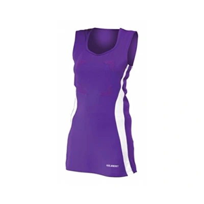 Image of GILBERT Ladies Eclipse Netball Dress, Purple/White, XL