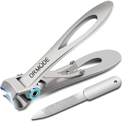 Image of Nail Clippers USHION 15mm Wide Jaw Opening Stainless Steel Fingernail and Toenail Cutter for Thick Nails with File Men &amp; Women Big