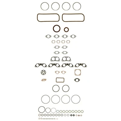 Image of 021198009A, 021198009B, 029198009, 071198009, 071198009A Full Gasket Set, engine AJUSA 50114700 with cylinder head gasket, valve stem seals