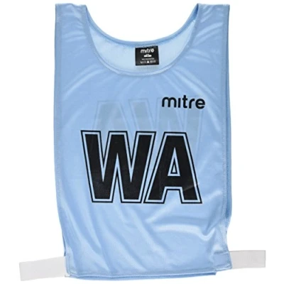 Image of Mitre Adult Netball Pro Sports Training Bibs (Pack of 7 Bibs), Sky Blue, M