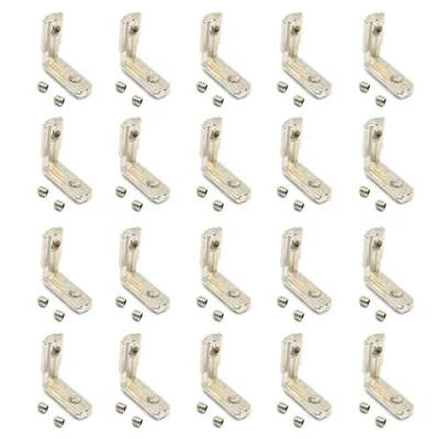 Image of Befenybay 20PCS L Model 90 Degree Interior Inside Corner Connector Joint Bracket with Screws for 6mm T Shape Aluminum Extrusion Profile 2020 Series