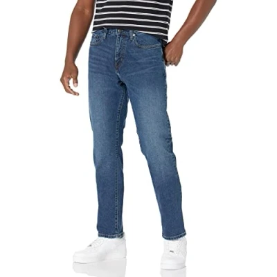 Image of Amazon Essentials Men&#039;s Relaxed Fit Stretch Jean (Available in Big &amp; Tall), Medium Wash, 44W / 28L