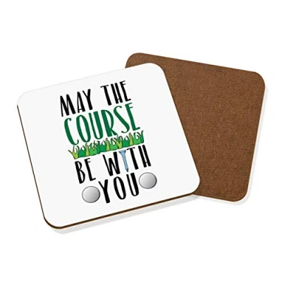 Image of May The Course Be With You Golf Coaster Drinks Mat