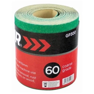 Image of 10m x 11.5cm P60 Sandpaper Roll By Blackspur