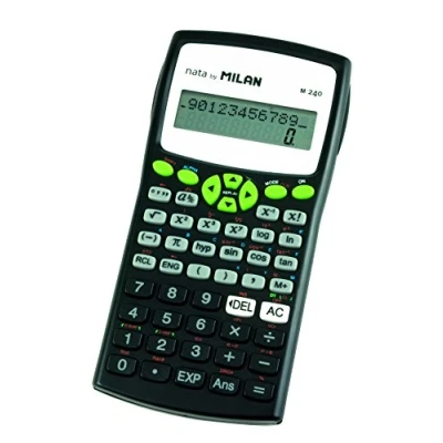 Image of Milan 159110GRBL Scientific calculator, 240 functions, black color with green cover