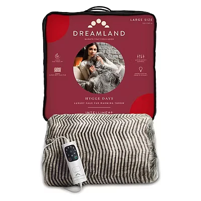 Image of Dreamland Hygge Days Luxury Zebra Faux Fur Warming Throw