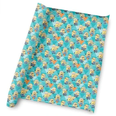 Image of DESPICABLE ME WRAPPING PAPER 4M ROLL WRAP MINIONS BIRTHDAY GIFT