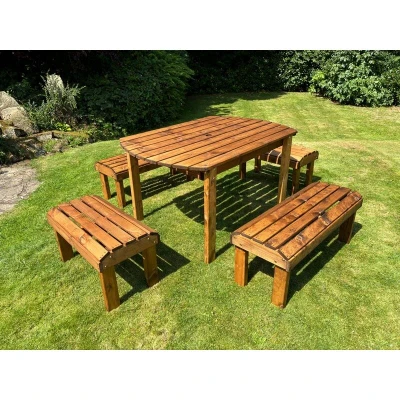 Image of Charles Taylor Knights Six Seater Rectangular Table Set W2450 D2900 H800 Weight 66kg