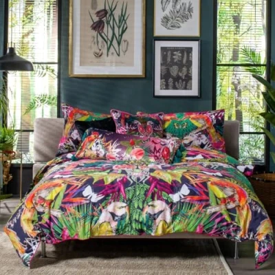 Image of House Of Norris Birds Paradise Double Duvet Set Multi