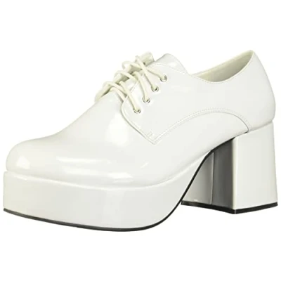 Image of Ellie Shoes Men&#039;s 312 Platform, White, Small UK
