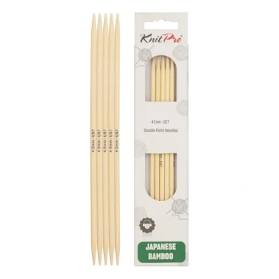 Image of KnitPro Bamboo double pointed needles 15cm 4.50mm 3pcs