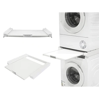 Image of BEPER C206UTI005 Washing Machine Stacking Kits with Security Belt and Non Slip Adhesive Included