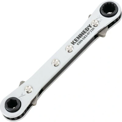 Image of Kennedy Imperial Double End Ring Ratchet Spanner, Chrome Vanadium Steel, Reversible, 1/4in. x 5/16in