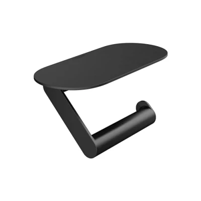 Image of Hansgrohe WallStoris Toilet Paper Holder with Shelf, Matt White, 27928700