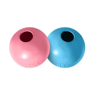 Image of KONG Puppy Ball Soft Rubber, Dog Fetch Toy For Teething Pups Medium/Large Puppies (Assorted Colors)