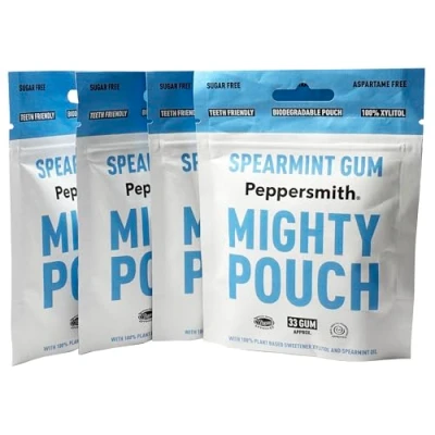 Image of Peppersmith English Spearmint Xylitol Gum 50g Mighty Box (Pack of 4)