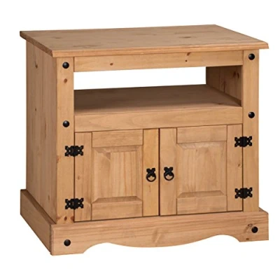 Image of Mercers Furniture Corona Straight TV Unit Solid Pine Living Room