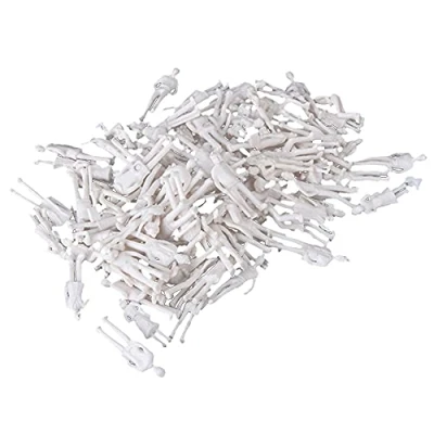 Image of BQLZR White Unpainted Architectural 1:75 Scale Model Figures For Placed on Cakes, Railway models, Building Dioramas,6 Types of poses,Make Light Plastic