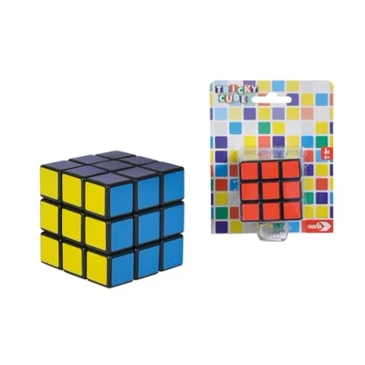 Image of Noris 606131786 Tricky Cube, The Classic for Promoting Spatial Thinking, Children Aged 6 and Over, White with Colourful dots