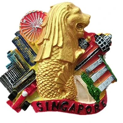 Image of 3D Singapore Fridge magnet Home&amp; kitchen decoration magnetic sticker refrigerator travel souvenir gift