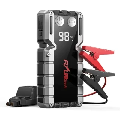 Image of 5000A Car Jump Starter, Starter Power Pack Battery Emergency Booster Quick Charge USB LED Light