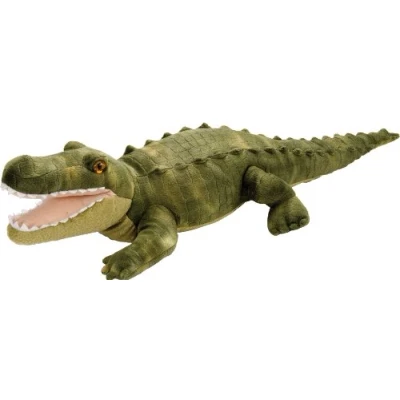 Image of Wild Republic Green Alligator Plush Soft Toy, Cuddlekins Cuddly Toys, Gifts for Kids 40 cm