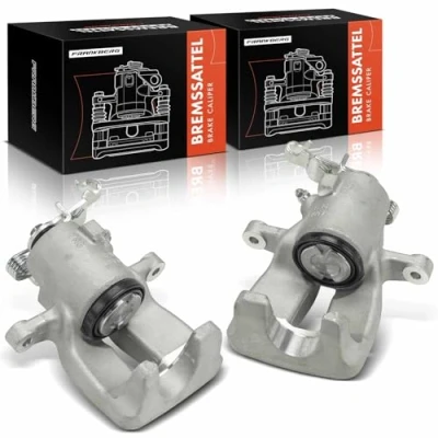 Image of Frankberg 2x Brake Caliper Rear Compatible with A3 2003 2013 Octavia II 2004 2009 Golf V J.e.t.t.a III 2010 T.o.u.r.a.n Replace# 1K0615423H