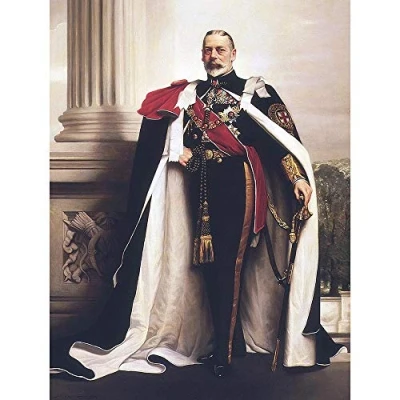 Image of Wee Blue Coo Painting Portrait Lander King George V England Art Print Poster Wall Decor 12X16 Inch