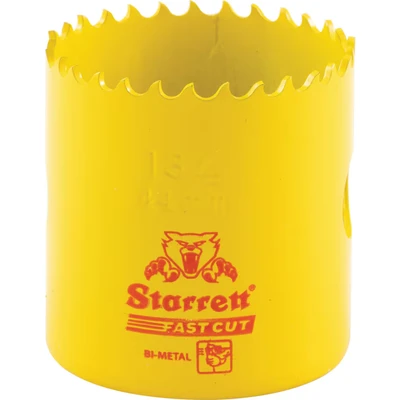 Image of Starrett HSS Bi Metal Hole Saw FCH0134 Fast Cut Extra Cobalt For Stainless Mild Sheet Wood Plastic Various Materials 44mm