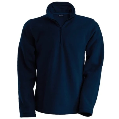 Image of Kariban Mens Enzo 1/4 Zip Fleece Top (M) (Navy)