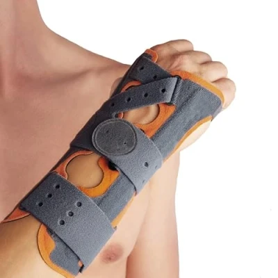 Image of Medically Approved Immobilising Wrist Support With Palm Splint Supplied to NHS for Sprains, Arthritis, Post Op (Small Medium: Circ:14 18cm)