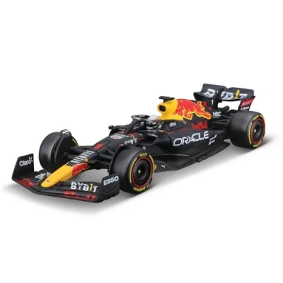 Image of Bburago F1 Red Bull RB18 (2022) 1 43 scale model car, 11 Sergio Perez, with driver, hard case (18 38062P), assorted colors