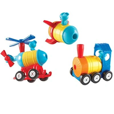 Image of Learning Resources 1 2 3 Build It Rocket Train Helicopter