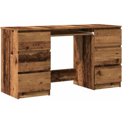 Image of vidaXL Writing Desk Old Wood 140x50x77 cm Engineered