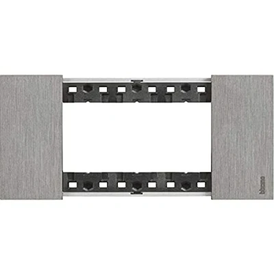 Image of Bticino KA4803ZG Living Now 3 Module Plate 133 x 50 10 cm Steel