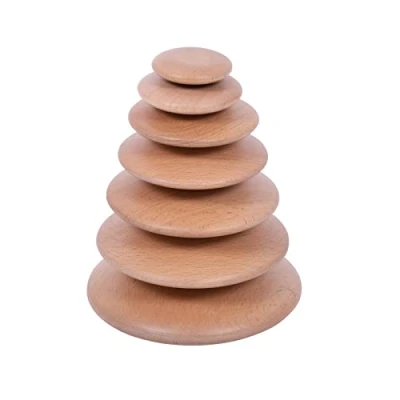 Image of TickiT 73424 Wooden Natural Buttons Pack of 7