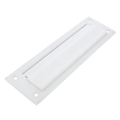 Image of Amig Letterbox Plate for Interior and Exterior Walls or Doors Steel Mail Collector 254x73 cm Letter Slot Size: 198x48 mm Colour: White