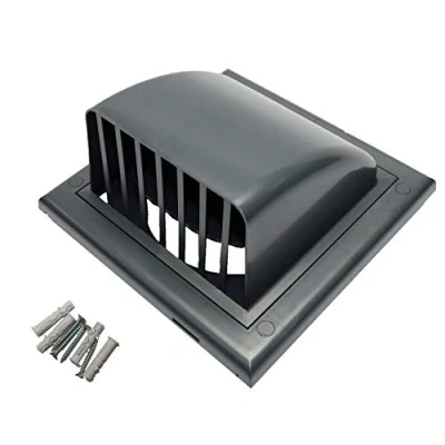 Image of Cotarba 150mm 6&quot; Grey Ducting External Air Vent Cowled Draught Flap Non Return Valve