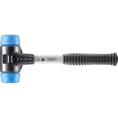 Image of Halder 3701050 &quot;Simplex&quot; TPE Soft Face Mallet with Fibre Glass Handle, Multi Colour, 50 mm