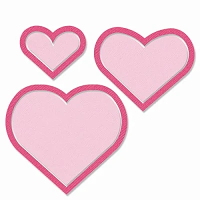 Image of Sizzix Framelits Die Set Heart Frames, Multicolor, from 4,75x3,49 cm to 11x10,15cm