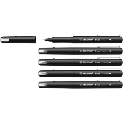 Image of STABILO dr!ver Premium Fineliner Fine Pack of 5 Green