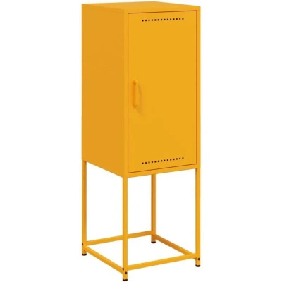 Image of vidaXL Highboard Mustard Yellow 36x39x107 cm Steel