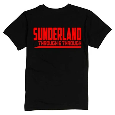 Image of FootballApparelGifts Sunderland Through and Premium T Shirt Gift Mens (Medium) Black