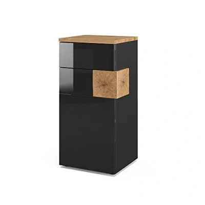 Image of Vicco Midi cabinet Eden, Anthracite/Artisan oak, 40 x 84 cm