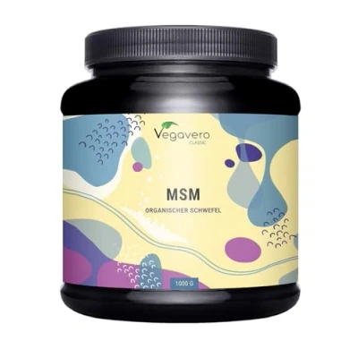 Image of Vegavero Pure MSM Powder 1kg Tub Distilled Organic Sulphur NO Additives &amp; Non GMO Lab Tested Methylsulfonylmethane Supplements 1000g Vegan