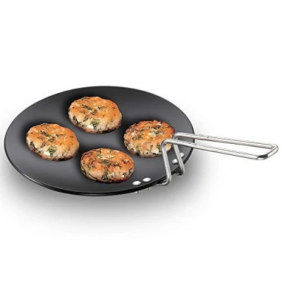 Image of Hawkins Futura L 58 Hard Anodized Concave Griddle Tava, 9.5 Inch Diameter