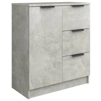 Image of vidaXL Sideboard Living Room Furniture Storage Bedroom Side Telephone Console Cabinet Cupboard Highboard Home Organiser Concrete Grey Engineered Wood