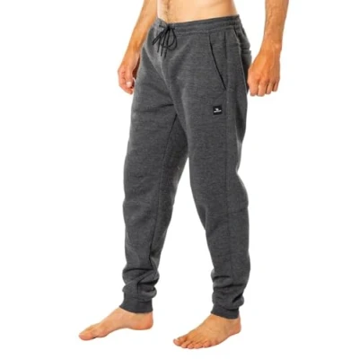 Image of Rip Curl Men&#039;s Anti Series Departed Track Pants, Joggers Sweatpants, Charcoal Marle, Medium