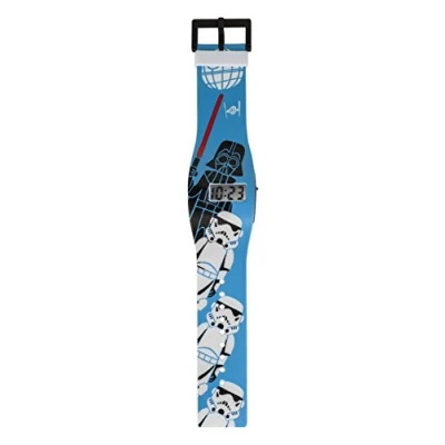 Image of Star Wars Boy&#039;s Digital Watch with LCD Dial Display and Blue Plastic Strap STAR381
