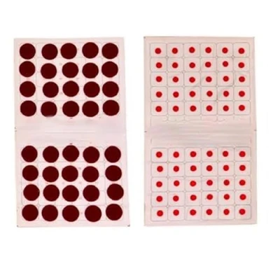 Image of KULIA® Indian Bindi Red Maroon Dots 6 Packets Tattoos Sticker Bridal Tikka Bollywood Stickers Party Mix Size Forehead Ethnic Round Fashion Jewelry Face Jewels